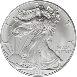 ESTADOS UNIDOS 1 DOLAR 2012 EAGLE LIBERTY MONEDA DE PLATA PURA SC $1 Dollar Coin USA UNITED STATES ONZA OZ OUNCE
