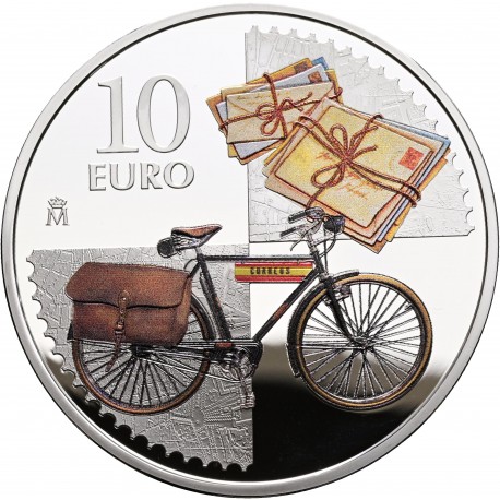 . 1 aaaaaaaacoin @23/SEP. Envío@ ESPAÑA 10 EUROS 2025 175 ANIVERSARIO DEL PRIMER SELLO POSTAL MONEDA DE PLATA ESTUCHE FNMT