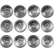 . 12 monedas @BLISTER OFICIAL@ SOMALILAND 10 SHILLINGS 2000 SIGNOS DEL ZODIAGO SC ALUMINIO Somali Republic