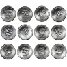. 12 monedas @BLISTER OFICIAL@ SOMALILAND 10 SHILLINGS 2000 SIGNOS DEL ZODIAGO SC ALUMINIO Somali Republic