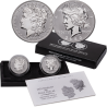 . @REVERSE PROOF TWO-COIN SET@ ESTADOS UNIDOS 1 DOLAR 2023 S MORGAN + 1 DOLAR 2023 Letra S PEACE PLATA Us Mint
