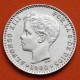 . @LUJO@ ESPAÑA Rey ALFONSO XIII 50 CENTIMOS 1900 * 0/0 SMV REY y ESCUDO KM.705 MONEDA DE PLATA SC+ Spain silver R/3