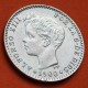 . @LUJO@ ESPAÑA Rey ALFONSO XIII 50 CENTIMOS 1900 * 0/0 SMV REY y ESCUDO KM.705 MONEDA DE PLATA SC+ Spain silver R/3