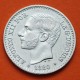 . @LUJO@ ESPAÑA Rey ALFONSO XII 50 CENTIMOS 1880 * 8/0 MSM REY y ESCUDO KM.685 MONEDA DE PLATA SC+ Spain R/4