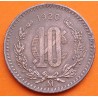 . @RARA@ MEXICO 10 CENTAVOS 1920 AGUILA y SERPIENTE modulo Grande KM.430 MONEDA DE COBRE MBC+ República Mexicana
