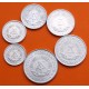 . 6 monedas x ALEMANIA DEMOCRÁTICA 1+5+10+50 PFENING y 1+2 MARCOS 1962 a 1982 ALUMINIO EBC/SC-