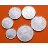 . 6 monedas x ALEMANIA DEMOCRÁTICA 1+5+10+50 PFENING y 1+2 MARCOS 1962 a 1982 ALUMINIO EBC/SC-