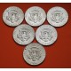 . 6 monedas x ESTADOS UNIDOS 1/2 DOLAR 1964+1965+1966+1967+1968+1969 KENNEDY KM.202A PLATA MBC/EBC- silver Half Dollar USA