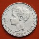 ESPAÑA Rey ALFONSO XIII 1 PESETA 1900 * 19 00 SMV KM.706 MONEDA DE PLATA MBC++ Spain silver R/1