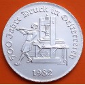 AUSTRIA 500 SCHILLINGS 1982 IMPRENTA 500 ANIVERSARIO KM.2957 MONEDA DE PLATA SC Osterreich silver coin