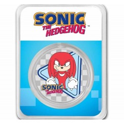 . 1 aaacoin @Tirada 2.500 - COLORES@ NIUE 2 DOLARES 2022 SONIC Videojuego Consola Sega MONEDA DE PLATA ONZA Pelo Rojo