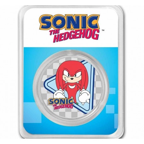 . 1 aaacoin @Tirada 2.500 - COLORES@ NIUE 2 DOLARES 2022 SONIC Videojuego Consola Sega MONEDA DE PLATA ONZA Pelo Rojo