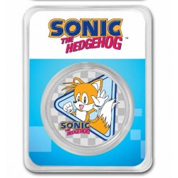 . 1 aaacoin @Tirada 2.500 - COLORES@ NIUE 2 DOLARES 2022 SONIC Videojuego Sega MONEDA DE PLATA PROOFLIKE ONZA Pelo Naranja