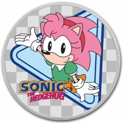 . 1 aaacoin @Tirada 2.500 - COLORES@ NIUE 2 DOLARES 2022 SONIC Videojuego Sega MONEDA DE PLATA PROOFLIKE ONZA Pelo Rosa