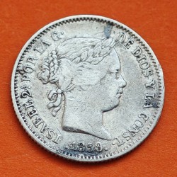ESPAÑA Reina ISABEL II 1 REAL 1859 Ceca de MADRID KM.606.6 MONEDA DE PLATA MBC- Spain silver coin