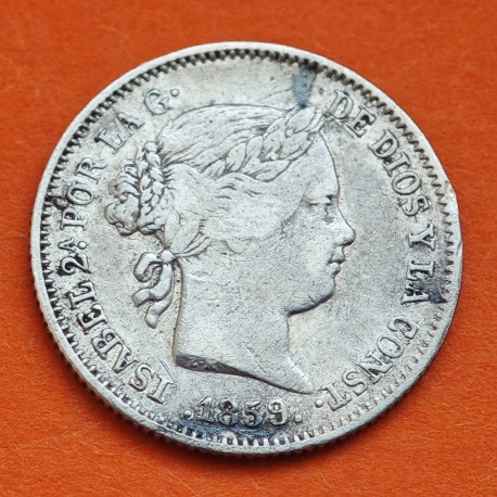 ESPAÑA Reina ISABEL II 1 REAL 1859 Ceca de MADRID KM.606.6 MONEDA DE PLATA MBC- Spain silver coin
