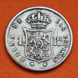 ESPAÑA Reina ISABEL II 1 REAL 1859 Ceca de MADRID KM.606.6 MONEDA DE PLATA MBC- Spain silver coin