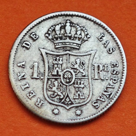 ESPAÑA Reina ISABEL II 1 REAL 1859 Ceca de MADRID KM.606.6 MONEDA DE PLATA MBC- Spain silver coin