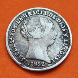 ESPAÑA Reina ISABEL II 1 REAL 1852 Ceca de SEVILLA KM.598.3 MONEDA DE PLATA MBC- Spain silver coin