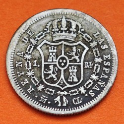 ESPAÑA Reina ISABEL II 1 REAL 1838 CL Ceca de MADRID KM.518.1 MONEDA DE PLATA @ESCASA@ Spain silver coin