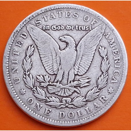 ESTADOS UNIDOS 1 DOLAR 1891 MORGAN KM.110 MONEDA DE PLATA MUY CIRCULADO USA silver $1 Dollar R/4