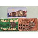 . 3 monedas @COINCARD@ CROACIA 2 EUROS 2023 INTRODUCCIÓN + CROACIA 2 EUROS 2024 MARULIC y VARAZDIN SC