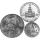 . 3 monedas x ESTADOS UNIDOS 1976 1776 BICENTENNIAL PLATA SC 1/4 + 1/2 + 1 DOLAR 1976 S silver coins