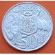 AUSTRALIA 50 CENTAVOS 1966 EMU y CANGURO - REINA ISABEL II KM.67 MONEDA DE PLATA EBC+ Half Dollar 0,35 ONZAS