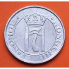 @RARA@ NORUEGA 5 ORE 1920 ESCUDO y SIGLAS DEL Rey HAAKON VII KM.368.A MONEDA DE HIERRO Norway