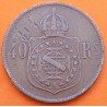 BRASIL 40 REIS 1873 BUSTO DEL REY PEDRO II y ESCUDO KM.479 MONEDA DE COBRE MBC- Brazil