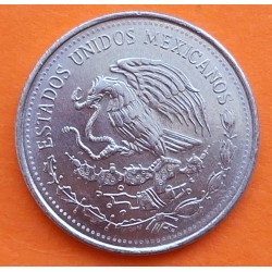MEXICO 50 CENTAVOS 1983 CULTURA PALENQUE DIOS MAYA KM.492 MONEDA DE ACERO SC- Mejico Mexiko coin