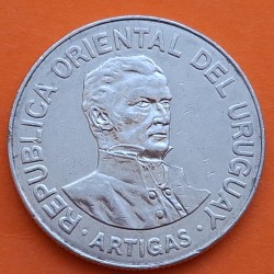 URUGUAY 500 PESOS 1989 LIBERTAD ARTIGAS y ESCUDO KM 98 MONEDA DE NICKEL EBC- República