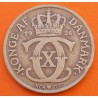 DINAMARCA 2 KRONER 1926 HCN.GJ CORONA y SIGLAS DEL REY CHRISTIAN X KM.825.1 MONEDA DE LATON MBC Denmark 2 Coronas