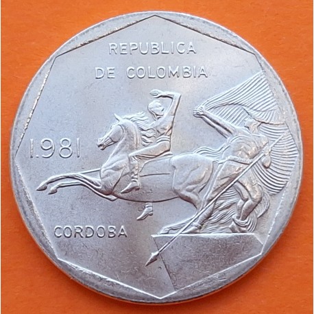 COLOMBIA 10 PESOS 1981 ISLAS DE SAN ANDRES y PROVIDENCIA KM. 270 MONEDA DE NICKEL EBC+
