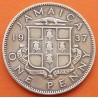 JAMAICA 1 PENIQUE 1937 REY JORGE VI y ESCUDO KM.30 MONEDA DE LATON MBC- Colonia de Inglaterra