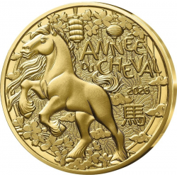 . 1 aaaaaaaacoin @09/OCTUBRE Envío@ FRANCIA 1/4 EURO 2026 AÑO DEL CABALLO Serie Lunar 5ª MONEDA DE LATON SC France 0,25€ Horse