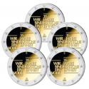 . 1 aaaaaaaaaacoin @09/OCTUBRE Envío@ ALEMANIA 2 EUROS 2025 A+D+F+G+J UNIDAD 5 MONEDAS CONMEMORATIVAS SC Germany 2€