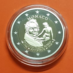 . @MUY RARA@ MONACO 2 EUROS 2018 FRANCOIS-JOSEPH BOSIO Conmemorativa MONEDA PROOF ESTUCHE CERTIFICADO 16.000 uds
