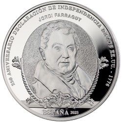 . 1 aaaaaaaaacoin @ENVÍO HOY@ ESPAÑA 10 EUROS 2025 GALEÓN y JORDI FARRAGUT Revolutionary War MONEDA DE PLATA FNMT