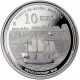. 1 aaaaaaaacoin @08/OCTUBRE Envío@ ESPAÑA 10 EUROS 2025 GALEÓN y JORDI FARRAGUT Revolutionary War MONEDA DE PLATA FNMT
