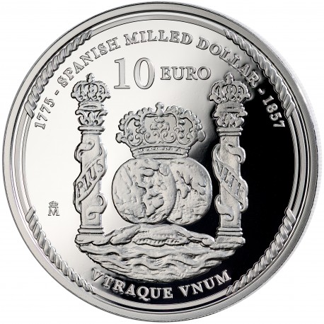 . 1 aaaaaaaacoin @08/OCTUBRE Envío@ ESPAÑA 10 EUROS 2025 COLUMNARIO & AMERICAN DOLLAR Revolutionary War MONEDA DE PLATA FNMT