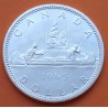 CANADA 1 DOLAR 1965 INDIOS EN CANOA KM.64.1 MONEDA DE PLATA EBC $1 Dollar silver 0,60 ONZAS