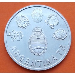 ARGENTINA 2000 PESOS 1977 ESCUDOS - MUNDIAL DE FUTBOL 1978 KM.78 MONEDA DE PLATA SC- FIFA World Cup