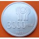 ARGENTINA 3000 PESOS 1977 MUNDIAL DE FUTBOL 1978 - MAPA KM.77 MONEDA DE PLATA SC 0,72 Onzas