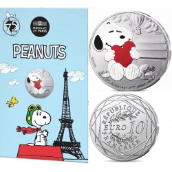 . 1 aaaaaaaacoin @09/OCTUBRE Envío@ FRANCIA 10 EUROS 2025 SNOOPY Famoso comic 10.000 MONEDAS DE PLATA Blister