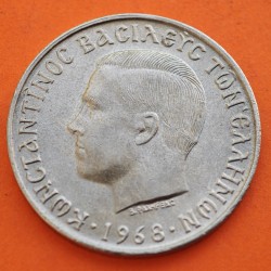 GRECIA 10 DRACMAS 1968 REY CONSTANTINO II KM.96 MONEDA DE NICKEL EBC- Greece 10 Drachmai