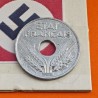 FRANCIA 20 CENTIMOS 1943 VICHY FRENCH STATE KM.900.1 MONEDA DE ZINC III Reich OCUPACION NAZI WWII