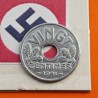 FRANCIA 20 CENTIMOS 1941 tipo VINGT VICHY FRENCH STATE KM.899 MONEDA DE ZINC OCUPACION NAZI III REICH WWII France