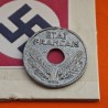 FRANCIA 10 CENTIMOS 1942 VICHY FRENCH STATE (21mm) KM.898 MONEDA DE ZINC III Reich OCUPACION NAZI WWII