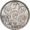 BELGICA 500 FRANCOS 1980 ANTIGUOS REYES Leyenda BELGIE KM.161 MONEDA DE PLATA BAJA SC- Belgium 500 Francs